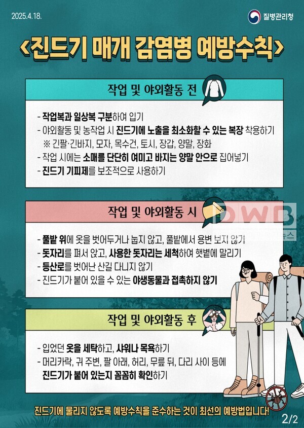 (서귀포보건소) 진드기 매개 감염병 예방수칙
